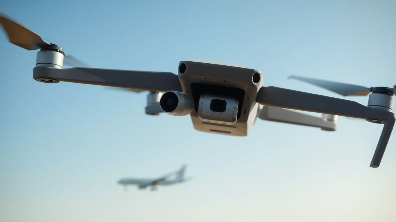 Drone flying with FAA regulations context.