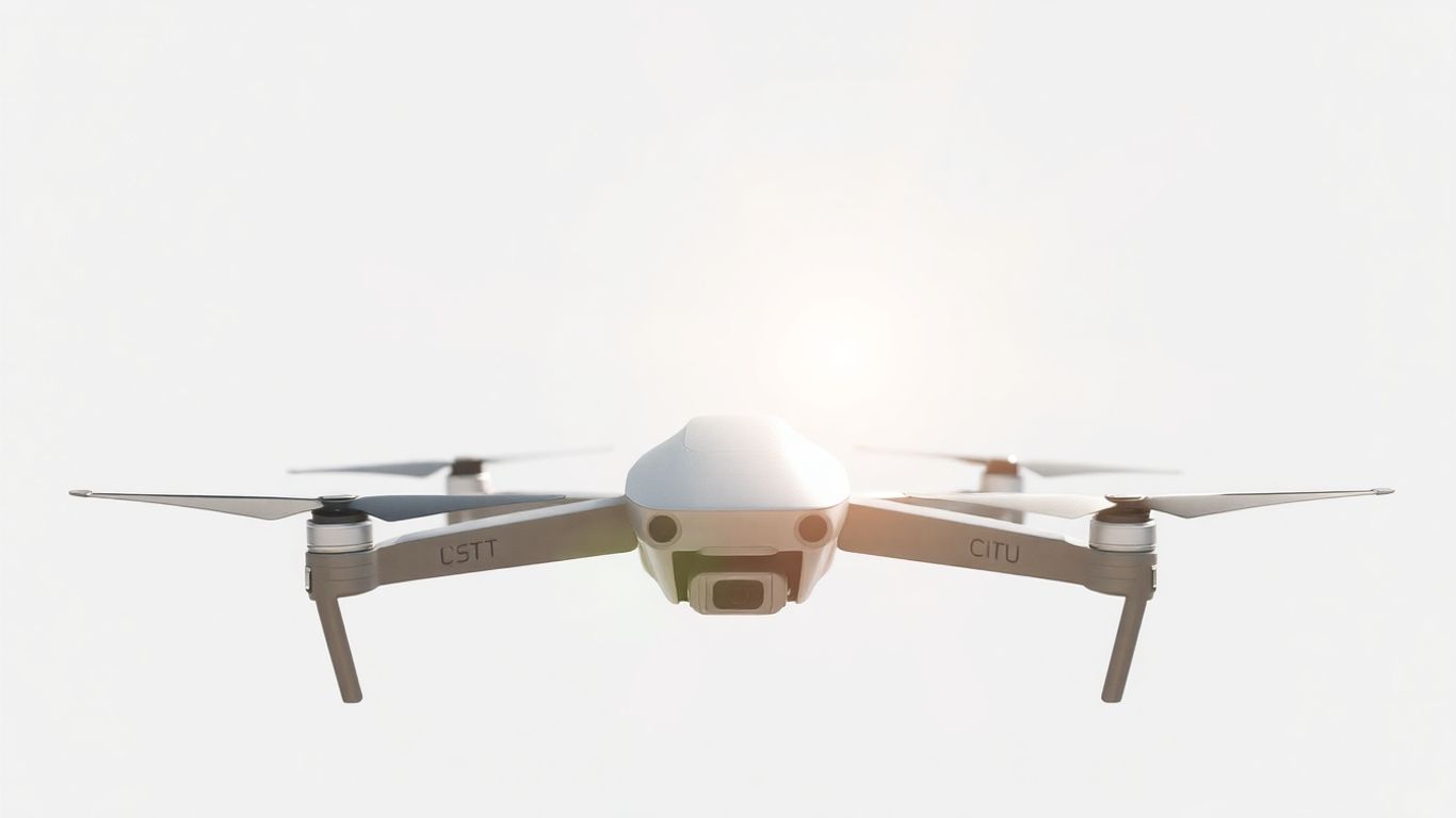 Drone hovering in the air